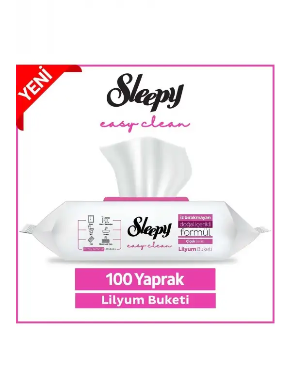 Easy Clean Lilyum Buketi Yüzey Temizlik Havlusu 100 Yaprak