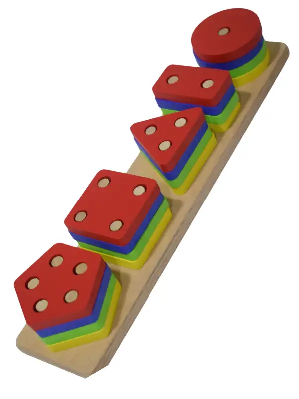 Eğitici Ahşap Geometrik Şekilli Montessori Bul Tak (21parça) Kokusuz, Sağlıklı, Boyası Çıkmaz