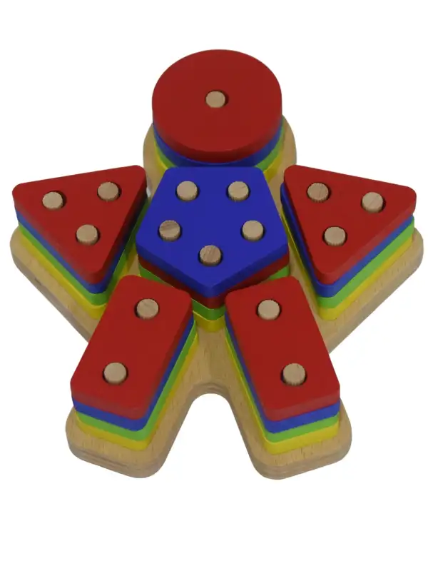 Eğitici Ahşap Geometrik Şekilli Montessori Bul tak (25 parça) Oyunu Kokusuz, Sağlıklı, Boyası Çıkmaz