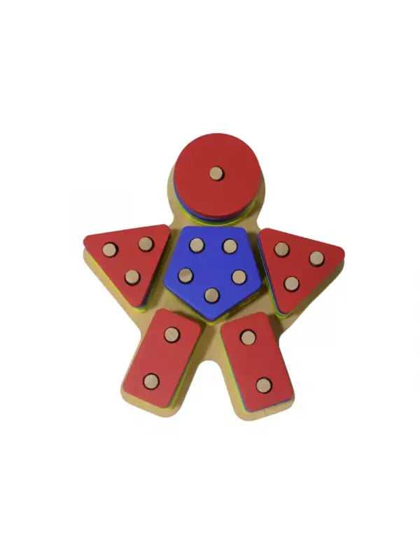 Eğitici Ahşap Geometrik Şekilli Montessori Bul tak (25 parça) Oyunu Kokusuz, Sağlıklı, Boyası Çıkmaz