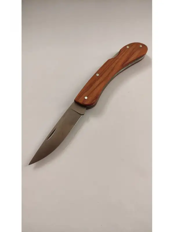 Sürdövbisa El Yapımı Çakı Bıçağı Emniyetli Ahşap Sap (KILIF HEDİYELİ)