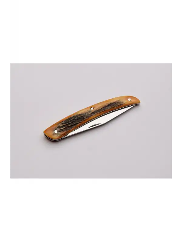 Sürdövbisa El Yapımı Çakı Bıçağı Geyik Boynuzlu Sap (KILIF HEDİYE)