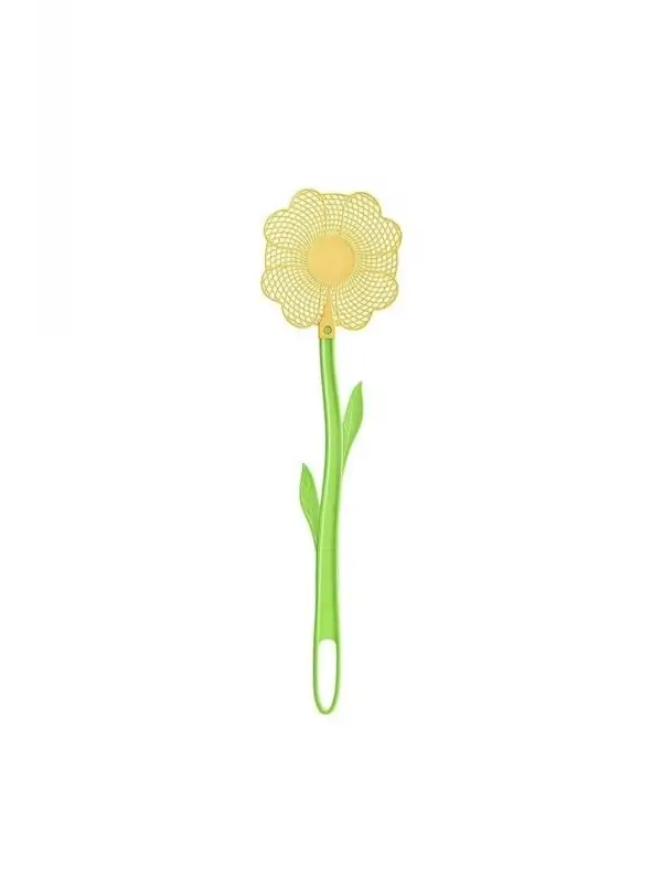 Plastik Çiçek Figürlü Esnek Sineklik Sinek Raketi 5 adet