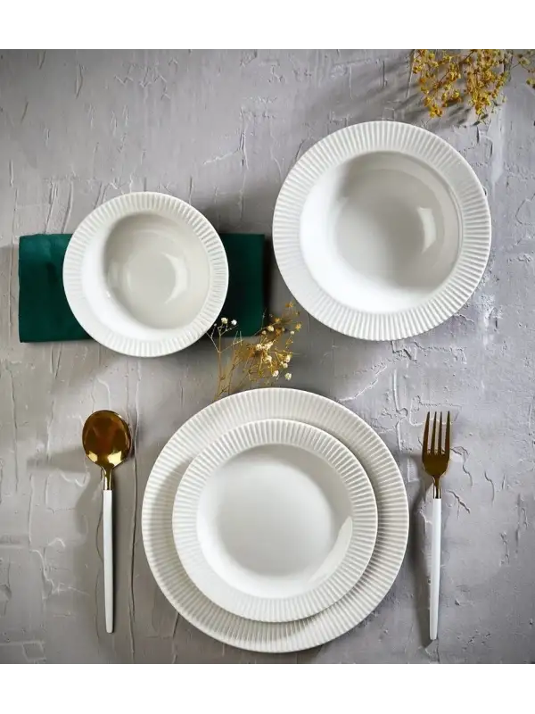 Farika Elif 24 Prç Yalın Yemek Takımı