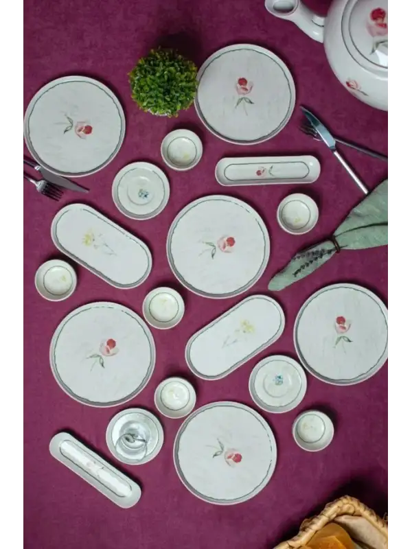 Farika Zühre 22 Prç Kahvaltı Takımı Ebrusu R0422