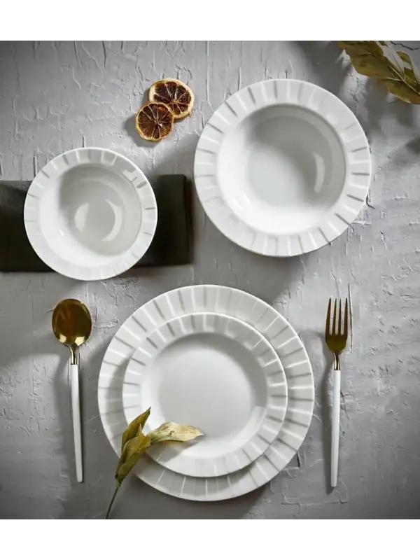 Farika Zümrüt 24 Prç Yalın Yemek Takımı