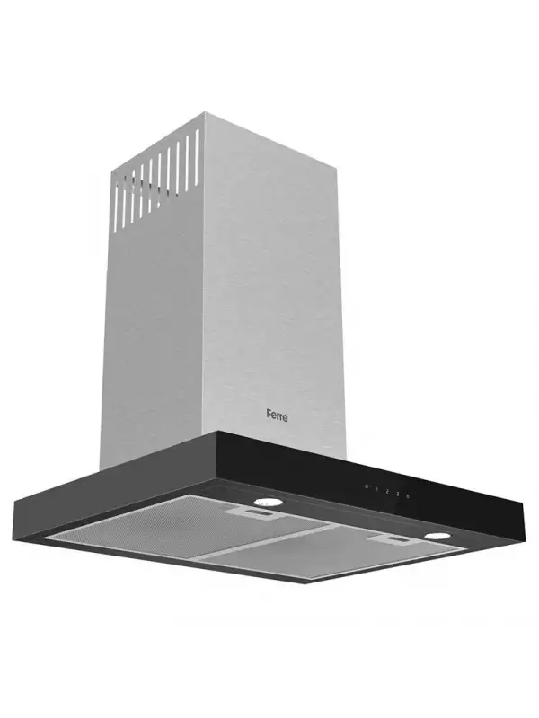 Ferre D100 Camlı Siyah Davlumbaz 60 Cm