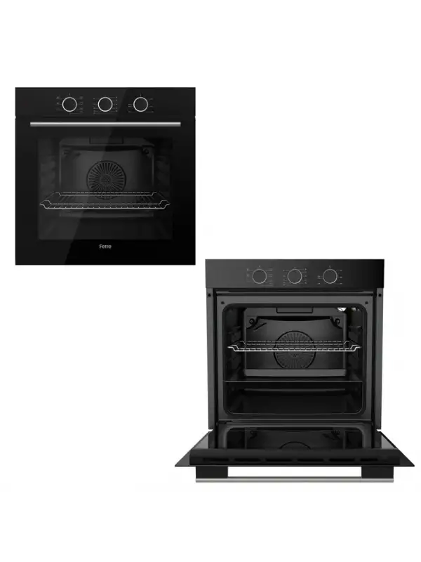 Ferre Xe62cs Fryart Basic Siyah Ankastre Fırın