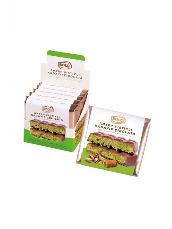 Fıstıklı Kadayıf Dolgulu Sütlü Dubai Çikolatası 100 Grx5 Adet