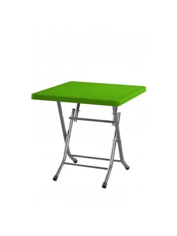 Florya Metal Ayak Plastik Masa Yeşil 80*80