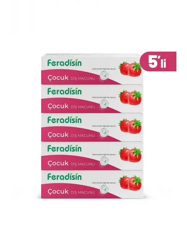 Gimdes Helal Sertifikalı Çocuk Diş Macunu 5 Li Set