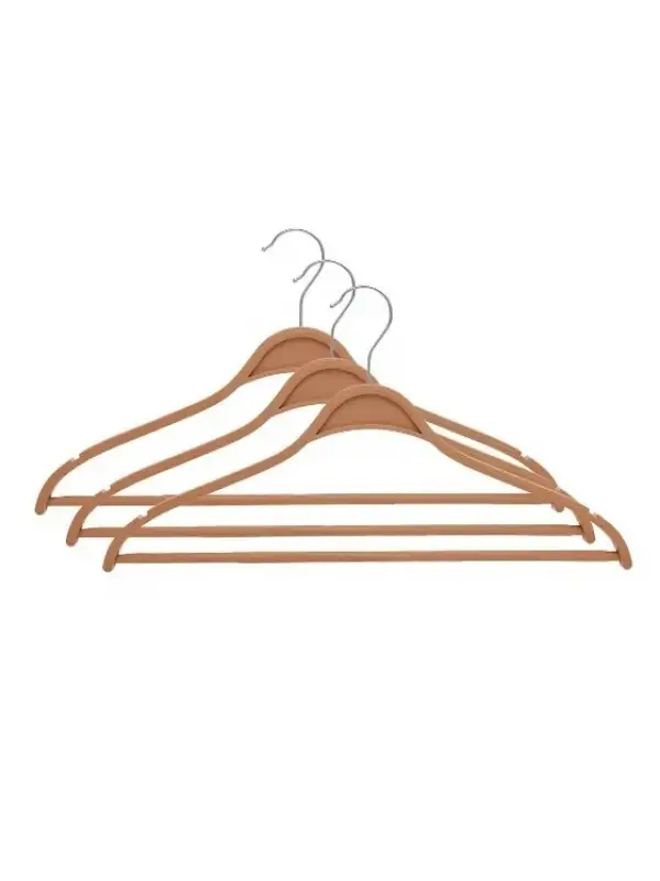 Gondol Neo Ahşap Görünümlü Elbise Askısı 3lü G-123