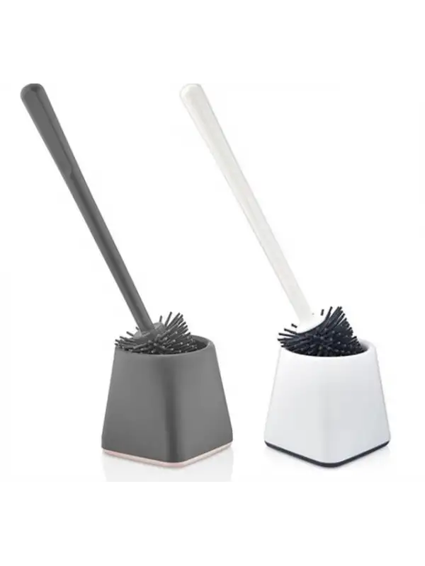 Gondol Slicone Kare Klozet Fırça Seti Beyaz G-166