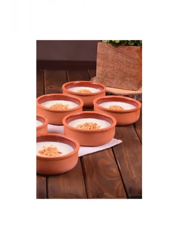 Sütlaç Kabı 6lı 1. Kalite Toprak Güveç 6lı Sütlaçlık , Küçük Güveç El Yapımı
