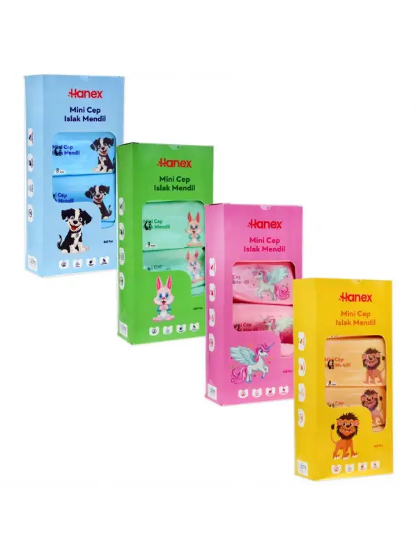 Hanex Mini Islak Cep Mendil 8 Li