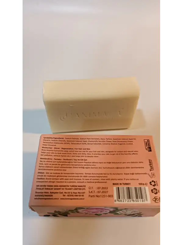 Akdeniz Doğal Gül Susam Papatya Sabunu 100 Gr,gül