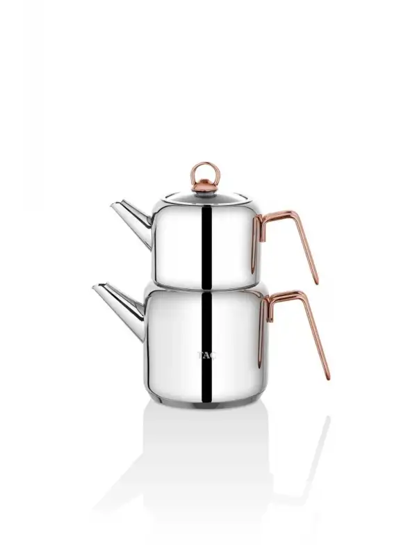 Hera Çaydanlık Takımı Bakır Orta Boy 1,65lt+0,9lt