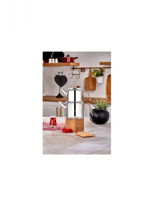 Hera Çaydanlık Takımı Bakır Orta Boy 1,65lt+0,9lt