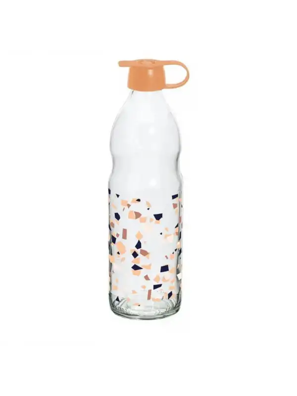 Herevin 1 Lt Boğumlu Desenli Cam Su Şişesi