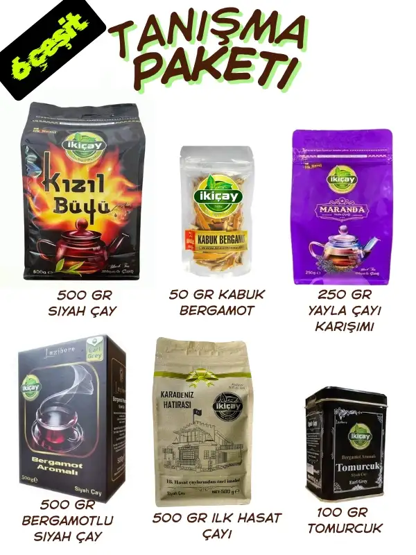 İkiçay Mega Tanışma Seti! 6lı Çok Çeşitli Çay Keşif Paketi