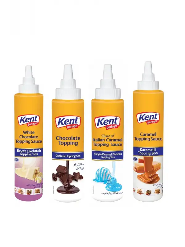 Karma Topping Sos 300 Gr (İtalyan Karamel, Beyaz Çikolata, Çikolata, Karamel) 4 Adet