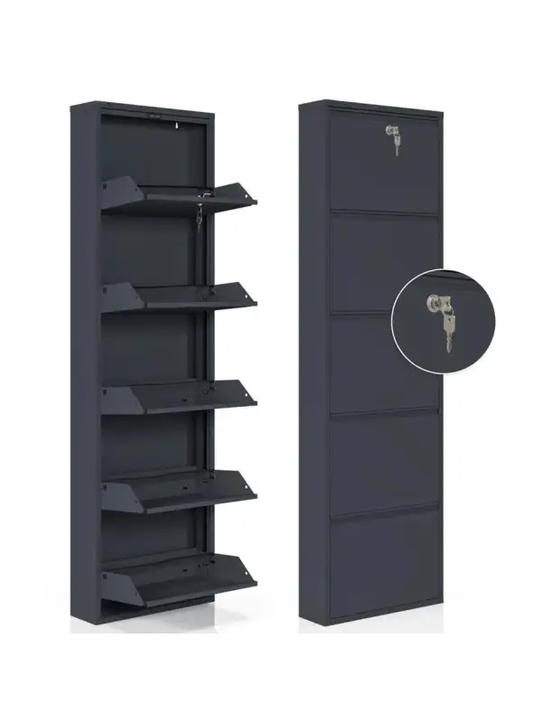 Kaser Kilitli Ayakkabılık 5 Katlı Dc-074