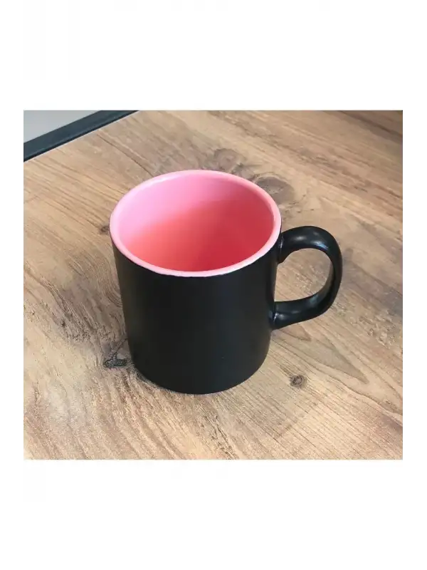 Keramika Kosova 10 Cm Çift Renk Kupa Pembe