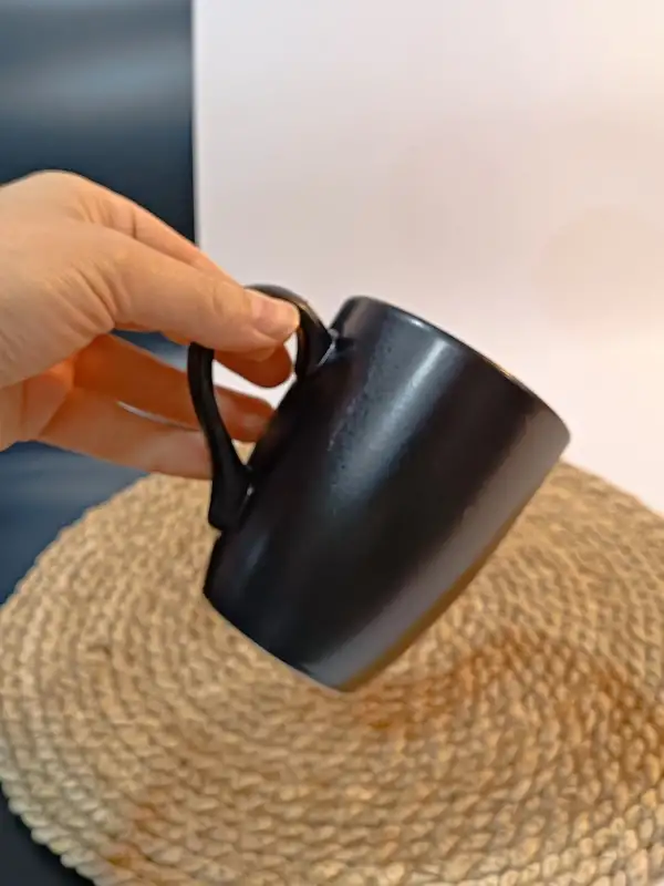 Keramika Mat Siyah Bulut Kupa 9 Cm