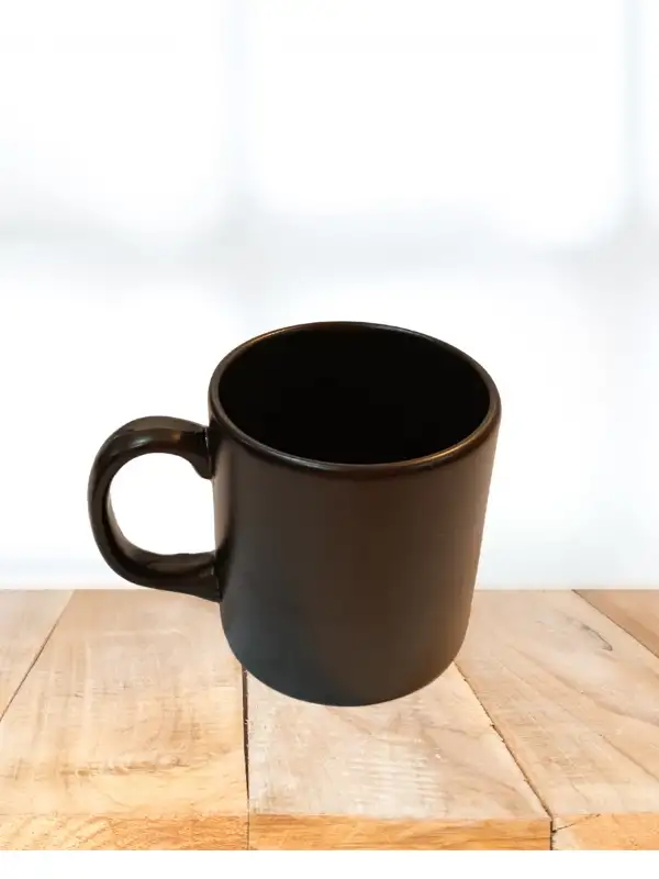 Keramika Mat Siyah Varil Kupa 350 ml