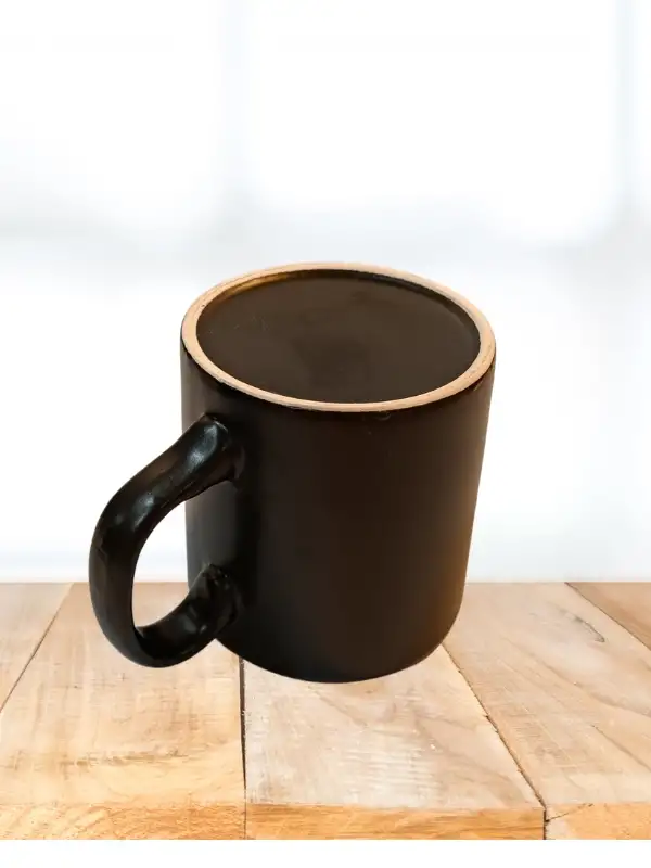 Keramika Mat Siyah Varil Kupa 350 ml