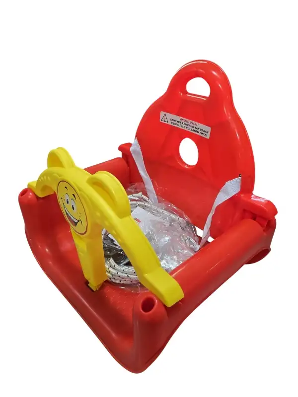 Kette Toys Çocuk Salıncağı, İpli ve Kemerli, Mavi Kırmızı, 40x40 cm, Koruyuculu