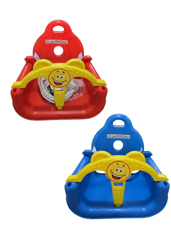 Kette Toys Çocuk Salıncağı, İpli ve Kemerli, Mavi Kırmızı, 40x40 cm, Koruyuculu