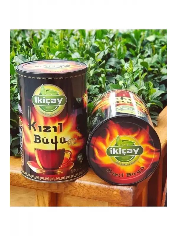 İkiçay Kızıl Büyü Silindir Kutu Siyah Çay 1000gr. X 2 Paket
