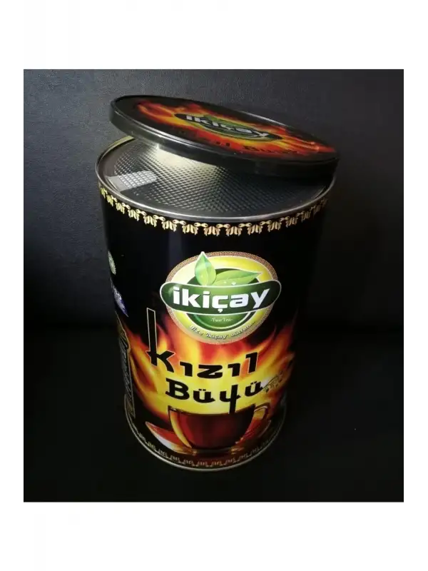 İkiçay Kızıl Büyü Silindir Kutu Siyah Çay 1000gr. X 2 Paket