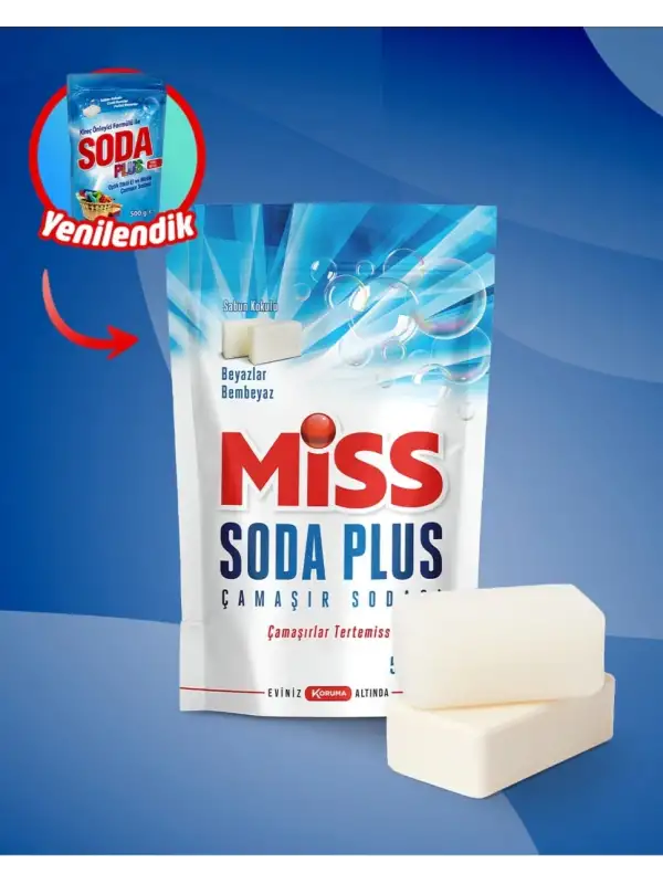Koruma Soda Plus Optik Etkili El ve Matik Çamaşır Sodası (500 g × 5 adet) Yerli