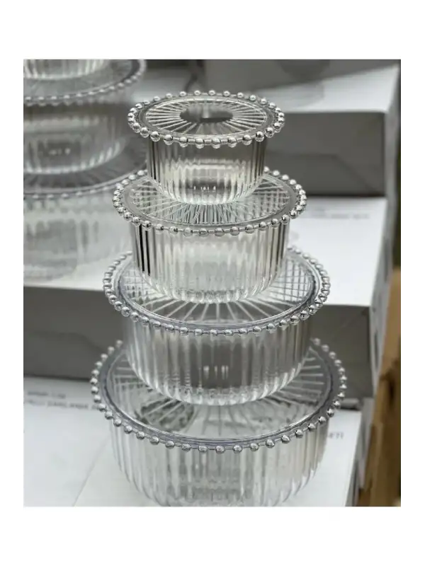 Krd Loza Yuvarlak Saklama Kabı 4 Lü Krd-5002