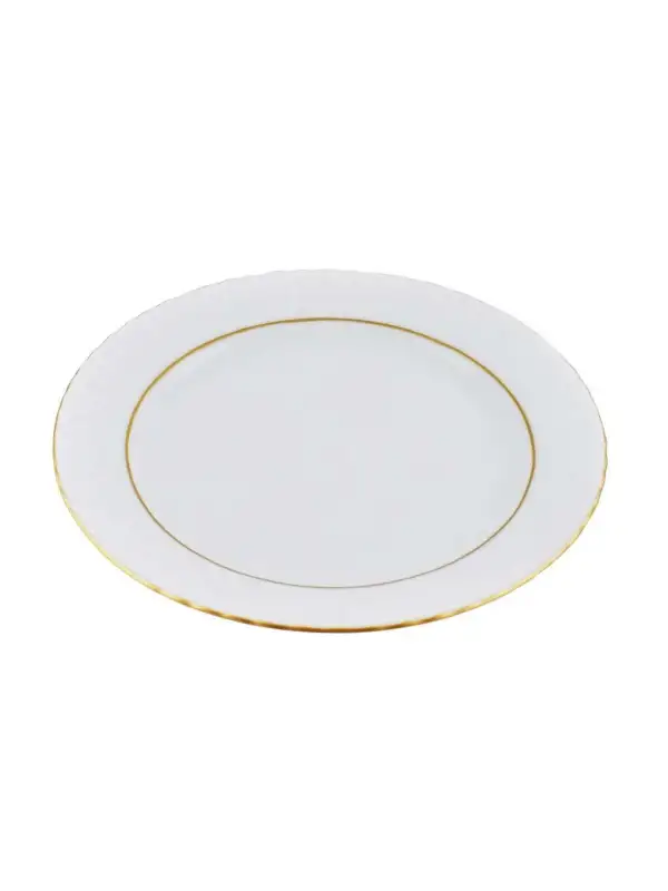 Kütahya Sedef Düz Tabak Yaldızlı 20 Cm Sf20du21