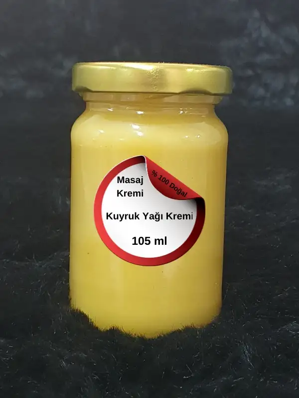 Kuyruk Yagı Kremi El yapımı [kutusuz Cam Kavanoz 105 Ml.] Özel Güçlendirilmiş Doğal Formülüyle