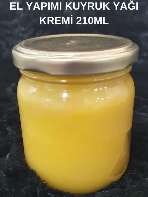 Kuyruk Yagı Kremi El yapımı [kutusuz Cam Kavanoz 210 Ml.] Özel Güçlendirilmiş Doğal Formülüyle