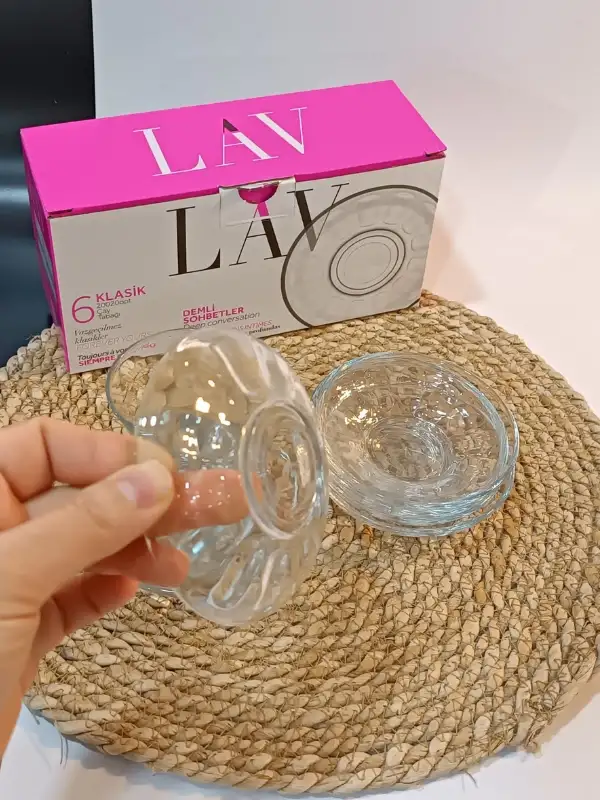 Lav Demet 6lı Çay Tabağı