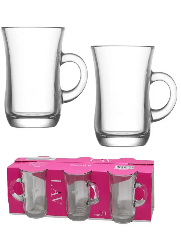 Lav Yud402e 6 Lı Kulplu Çay Bardak