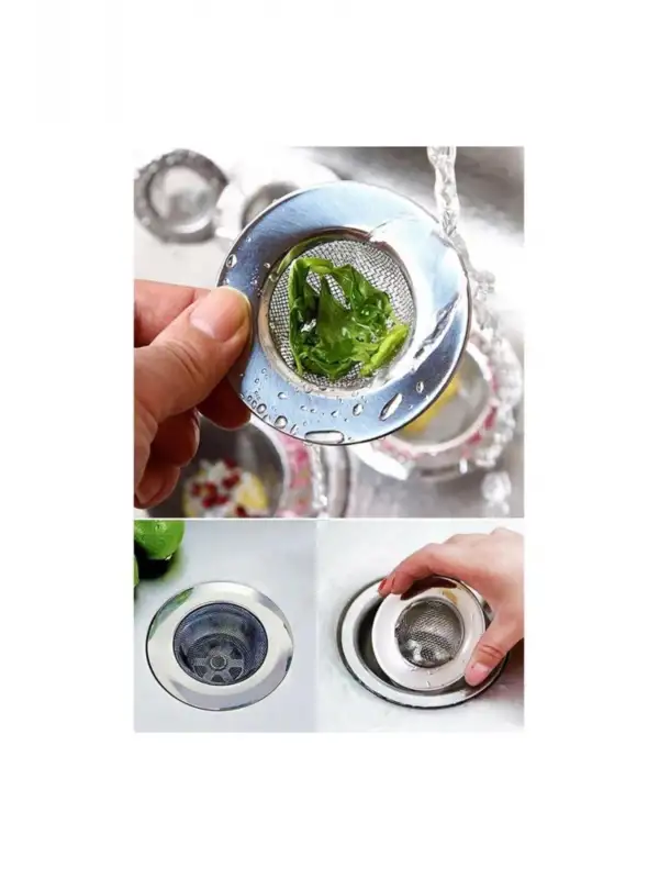 Lavabo Süzgeci Metal Evye Süzgeç Banyo Evye Deliği Çöp Tıkacı 2 Adet