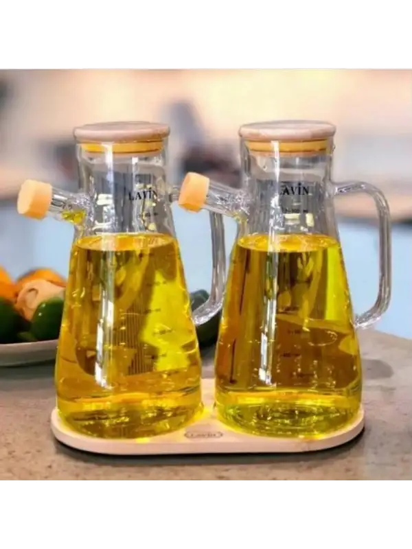 Lavin Bambu Altlıklı 2 Li Cam Yağlık 900 Ml Lvn-31363