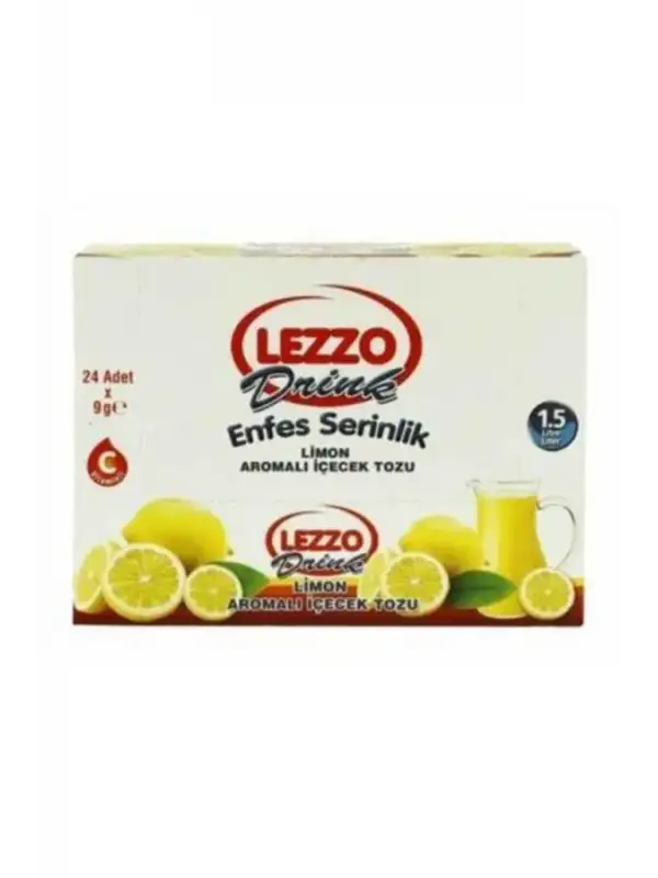 Lezzo Limon Aromalı Toz Içecek 9 gr 24 Paket
