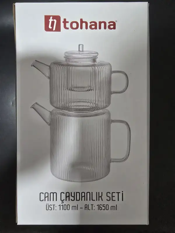 Borosilikat Cam Çaydanlık Takımı | 1.1 L / 1.65 L | Isıya ve Kimyasala Dayanıklı | Ekolojik ve Sağlıklı