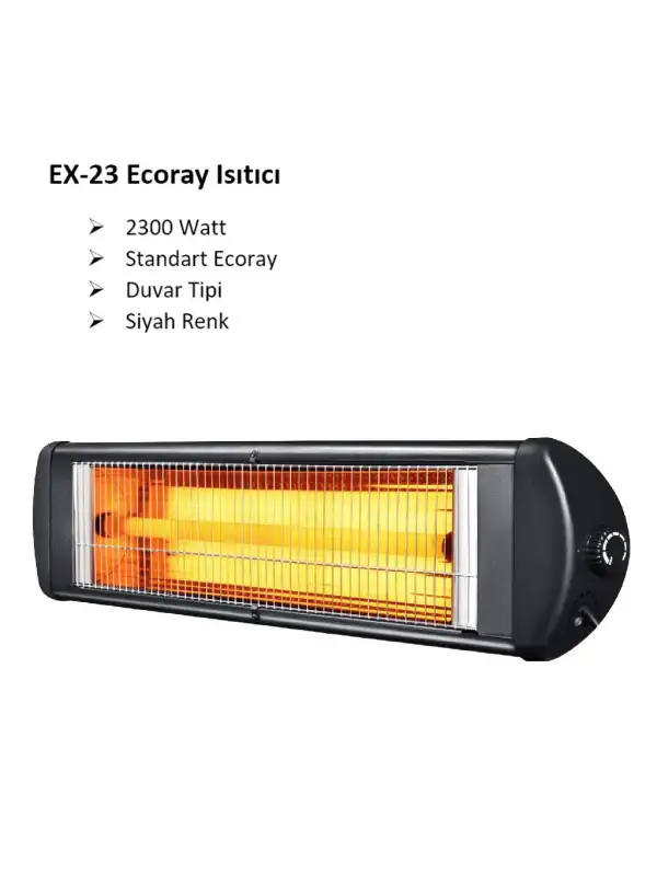 Luxell Ex-23 Ecoray Isıtıcı Soba Siyah 3107
