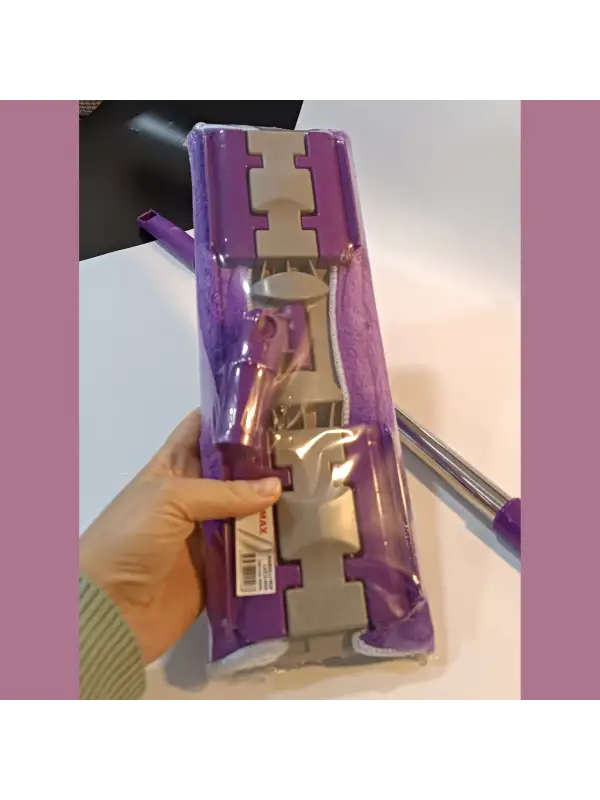 Mandallı Mop Yer Duvar Cam Çok Amaçlı Paspas Temizlik Mendili Uyumlu 2bez Hediye Kıskaçlı Yengeç Mop