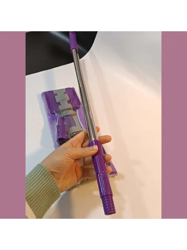 Mandallı Mop Yer Duvar Cam Çok Amaçlı Paspas Temizlik Mendili Uyumlu 2bez Hediye Kıskaçlı Yengeç Mop