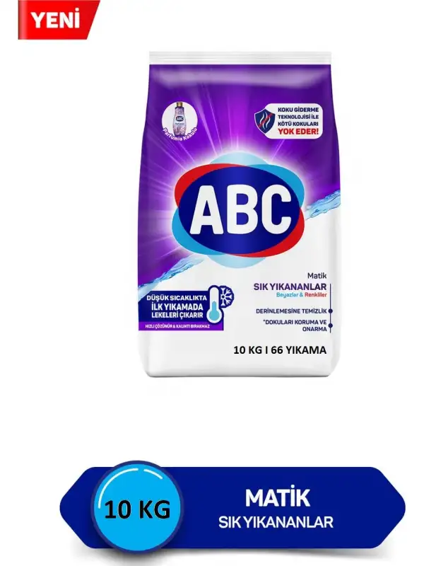 Matik Toz Deterjan 10 Kg Sık Yıkananlar Beyaz Ve Renkliler 66 Yıkama