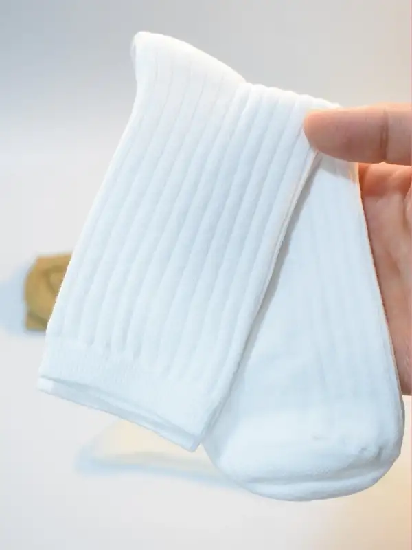 Beyaz Sade Kadın Çorabı